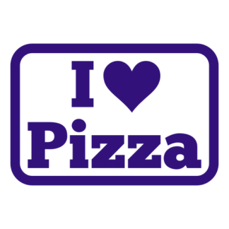 I Love Pizza Decal (Purple)